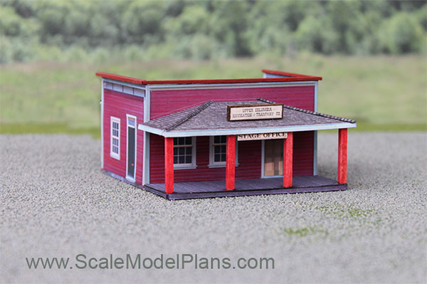 Fort Steele Stage Lines Office HO Scale model kit