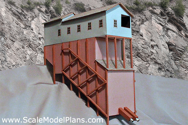 HO scale coal mine kit for model train