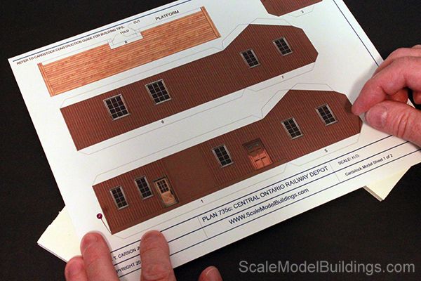 Cardstock Model Building for Model Trains