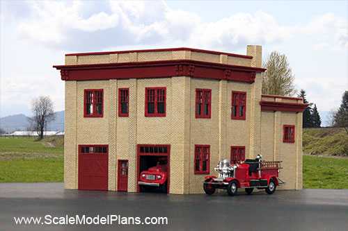 Model Railroad Building - HO Scale Firehall