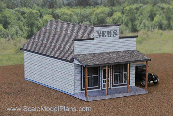 HO Scale Model Building in cardstock for model trains