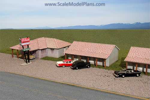 HO Scale Motel model structure - motel