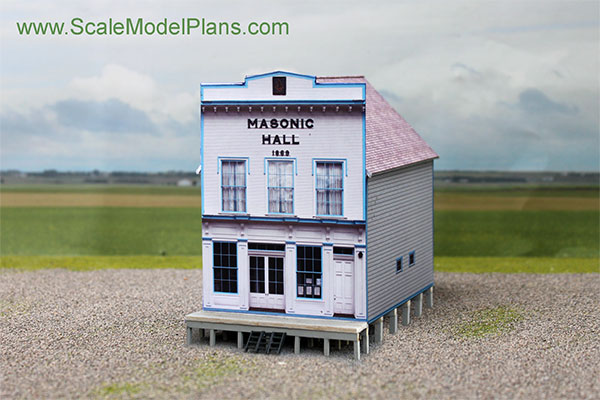 Masonic Hall model railroad kit