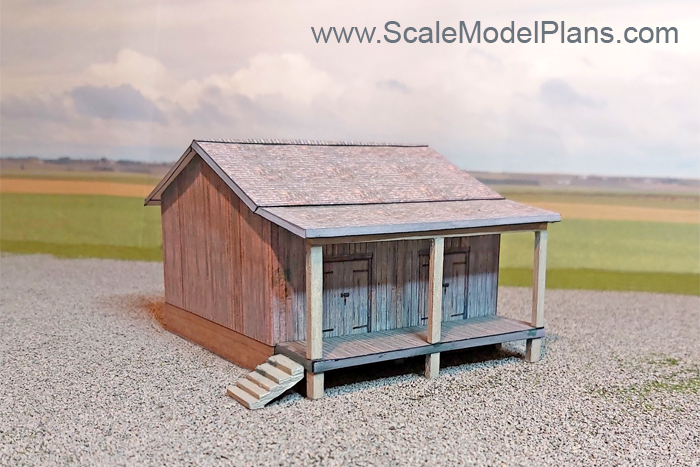 Scale model aircraft hangar HO Scale