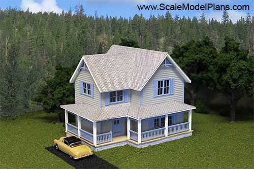 HO scale model Victorian House