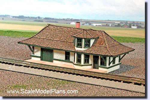 N Scale model train building