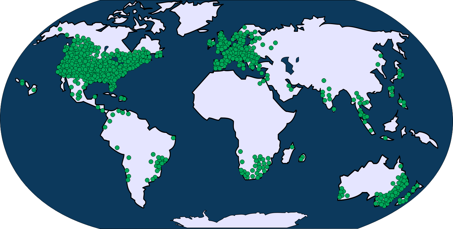 World Map of ScaleModelPlans.com Customers