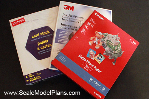 model railroad cardstock model materials