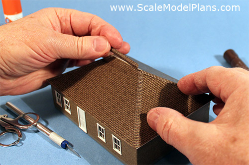 cardstock model roofing construction tip
