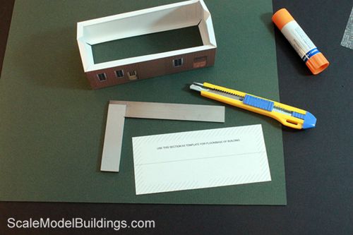 cardstock structures for model railroads