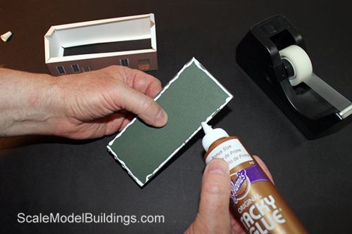model railroad cardstock model