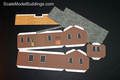 cardstock buildings for model trains