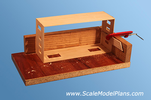 model train scratchbuilding techniques with scaled lumber