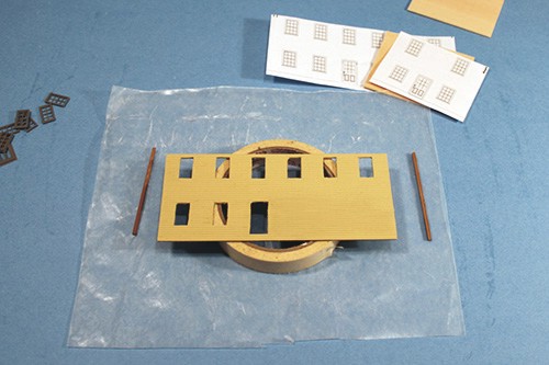 HO scale model scratch building