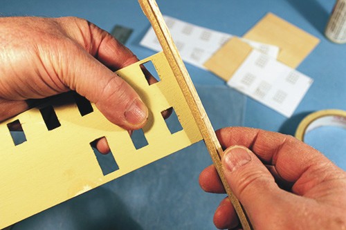 N scale model scratch building