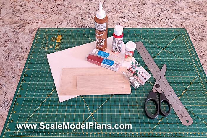 model railroad cardstock model