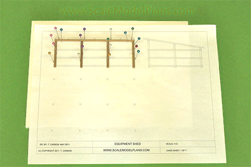 scale model railroad post & beam scratch building tip