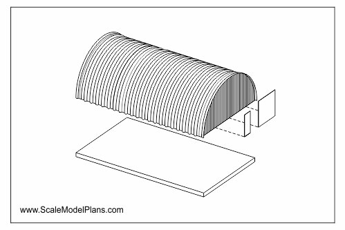build a tin can scale model quonset hut